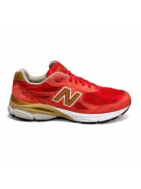 New Balance Orange and Gold Sneakers